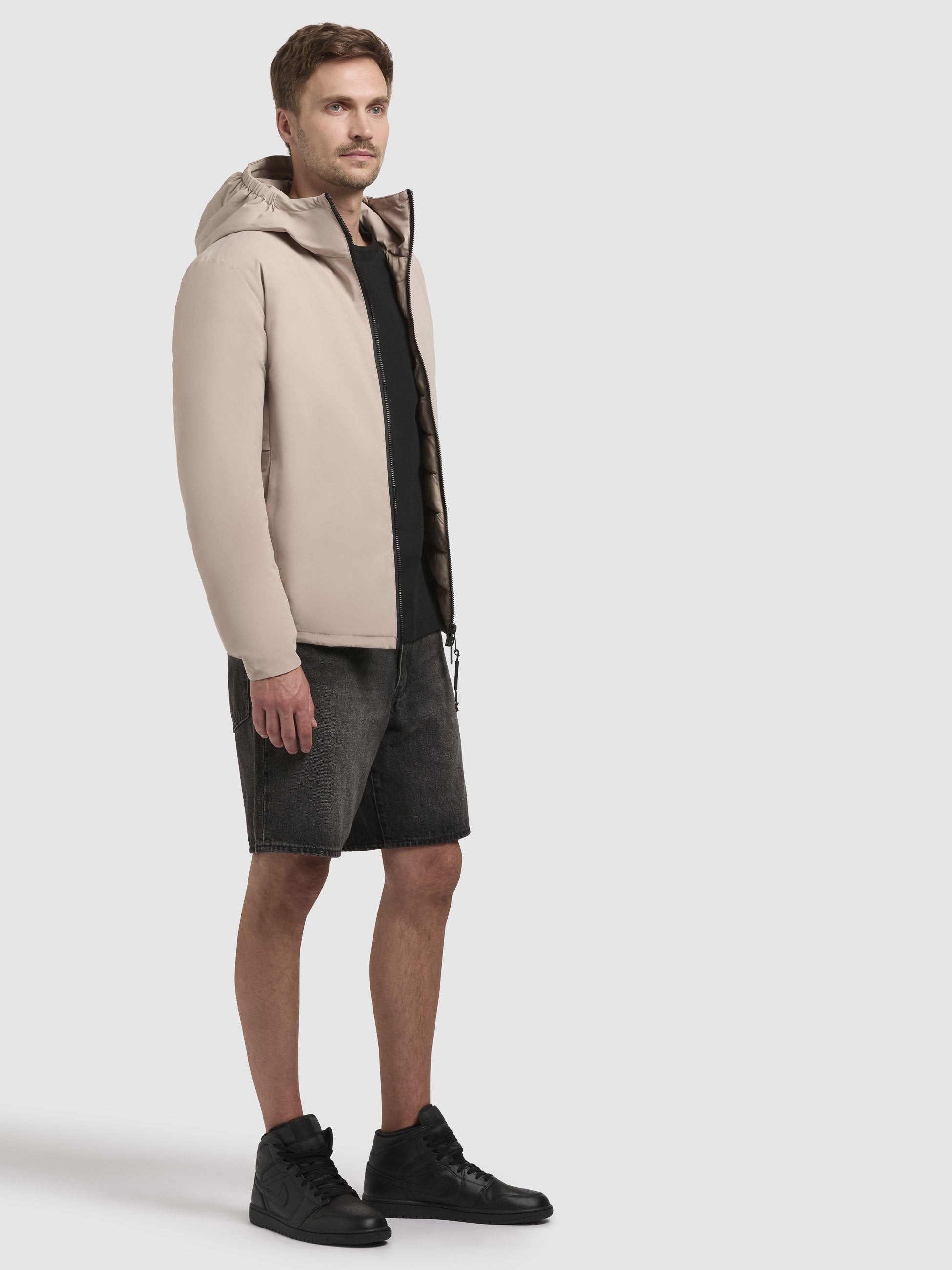 khujo-thido-herren-blouson-jacke-beige-regular-fit-wattiert-mit-kapuze image 6