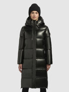 khujo-coat-rachel-shiny-dark-green-steppmantel-damen-knielang-regular-fit image 4