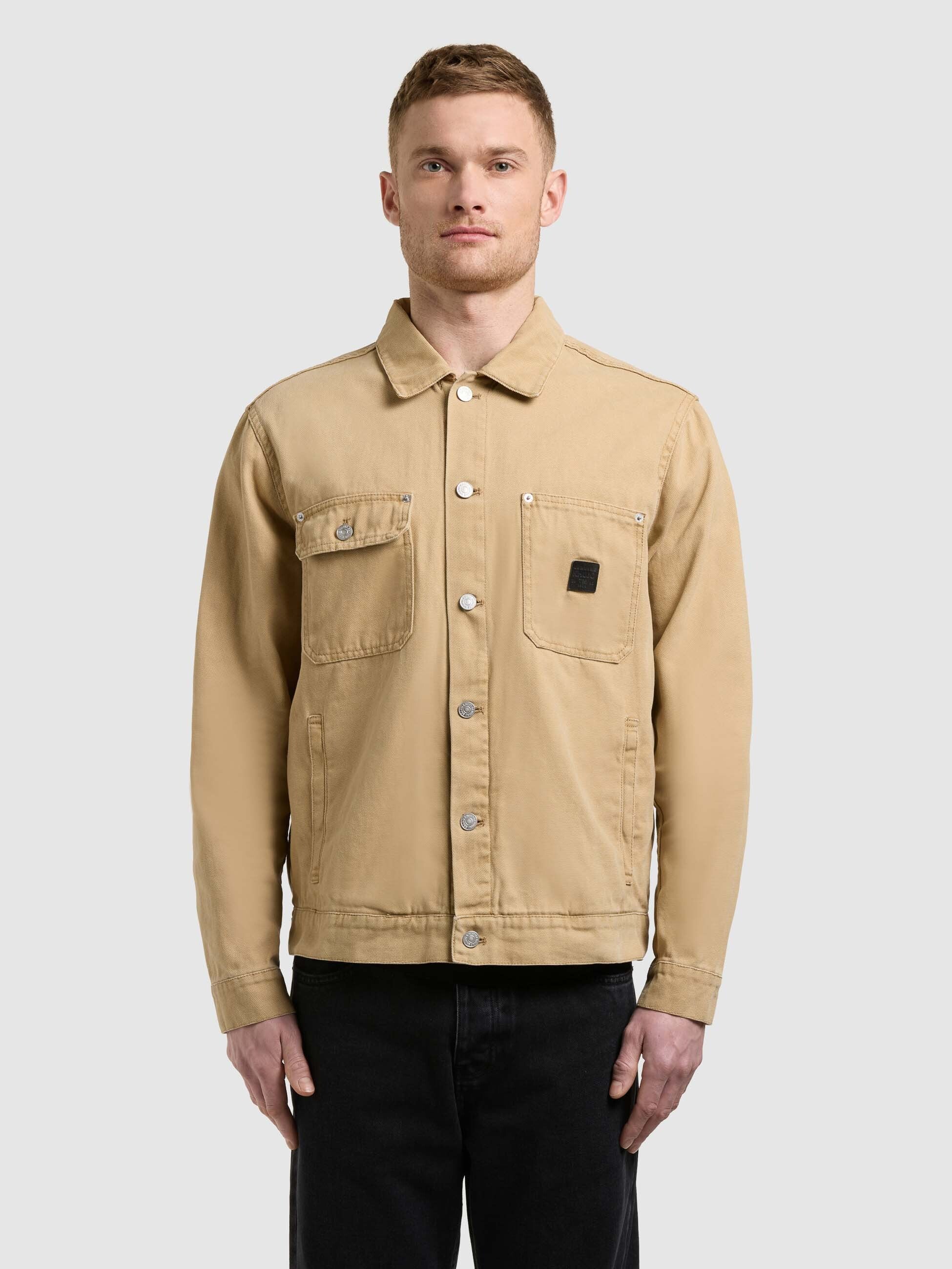 khujo-jacke-ronny-camel-workwear-jacke-aus-baumwoll-canvas-regular-fit image 4
