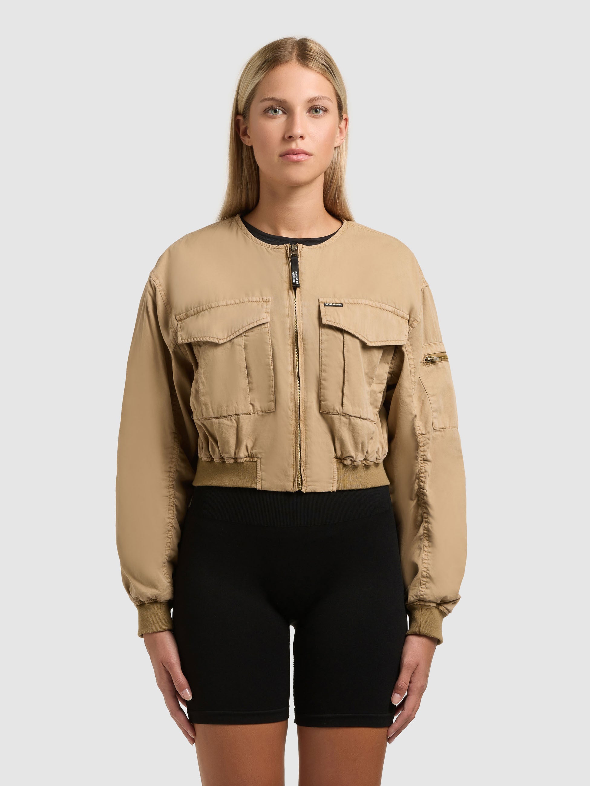 khujo-jacke-romy-dark-beige-kurze-blouson-cargojacke-damen image 4