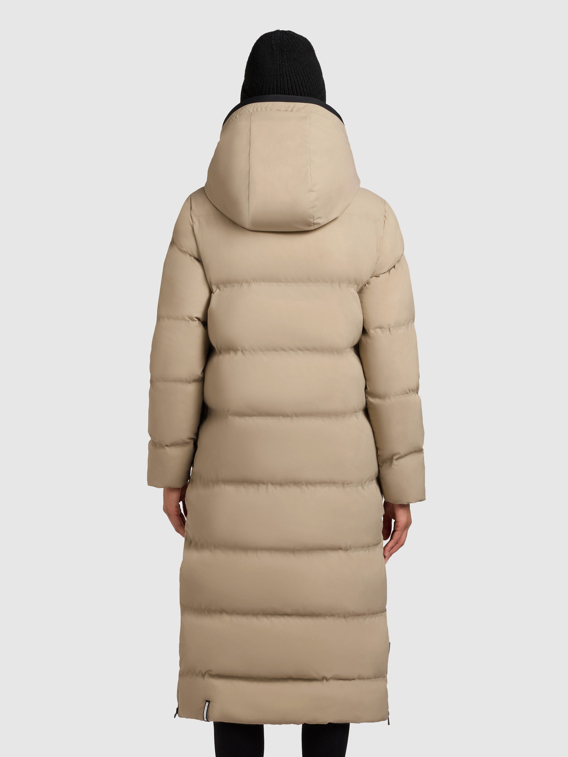khujo-mantel-larea3-beige-damen-steppmantel-wadenlang-warm-wattiert image 3