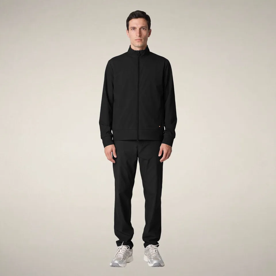 save-the-duck-tulio-herren-zip-sweatjacke-schwarz-smartleisure image 1