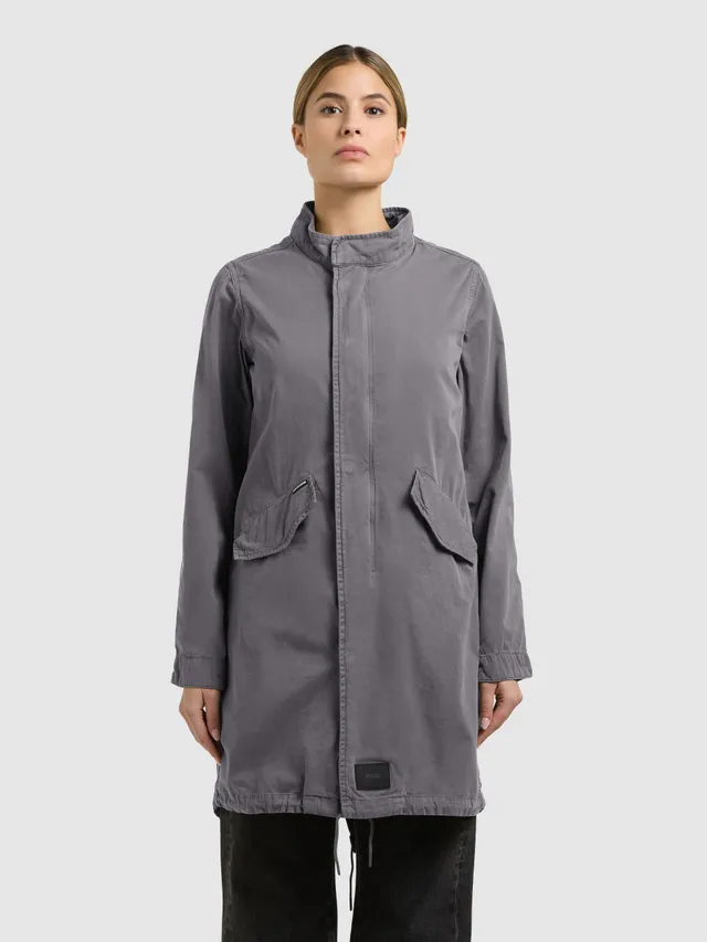 khujo-mantel-theres-slate-grey-damen-parka-regular-fit-baumwoll-twill image 1