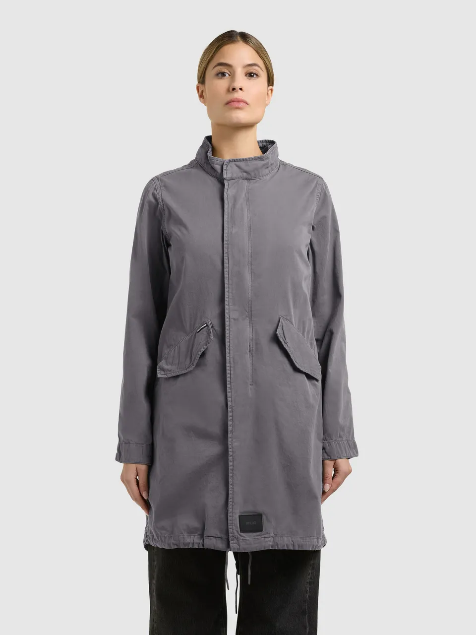 khujo-mantel-theres-slate-grey-damen-parka-regular-fit-baumwoll-twill image 1