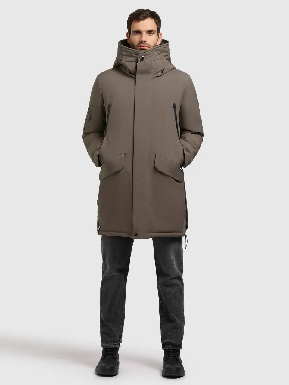 khujo-mantel-carl2-khaki-damen-winter-parka-loose-fit image 1