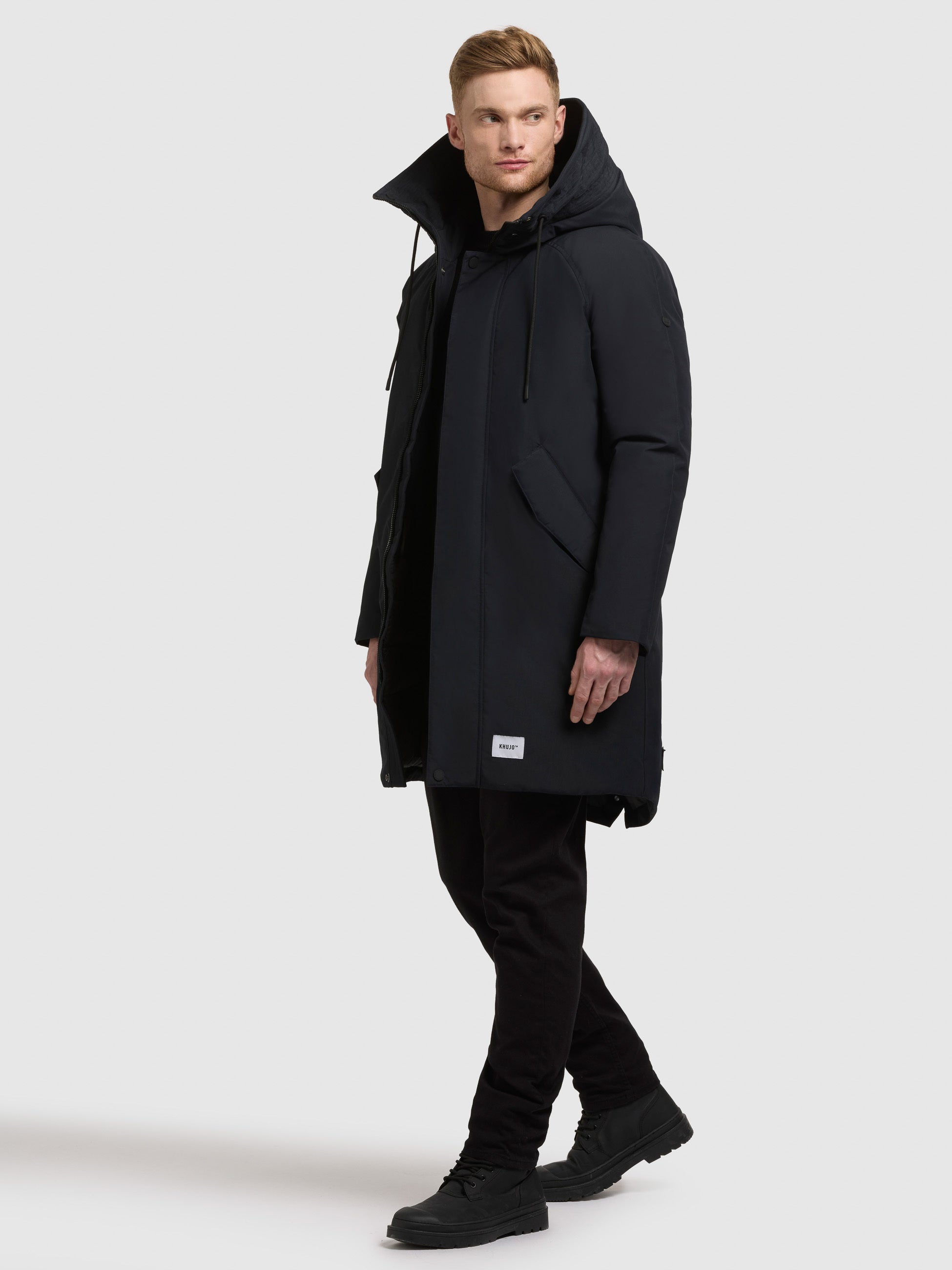 khujo-mantel-anth2-port-blue-kurzmantel-parka-mit-kapuze image 6