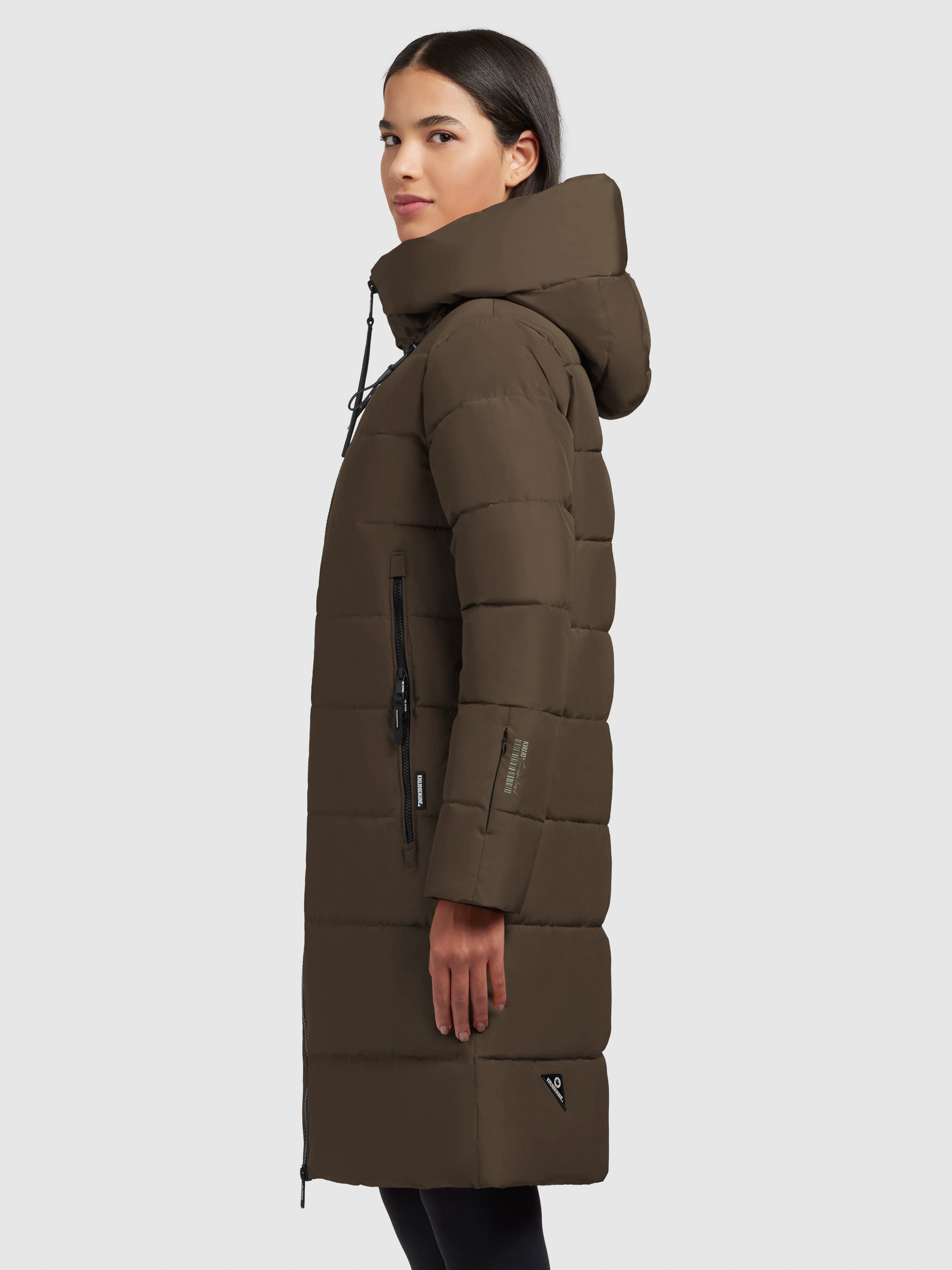 khujo-mantel-jilias4-damen-khaki-lange-winterjacke-wattiert image 5