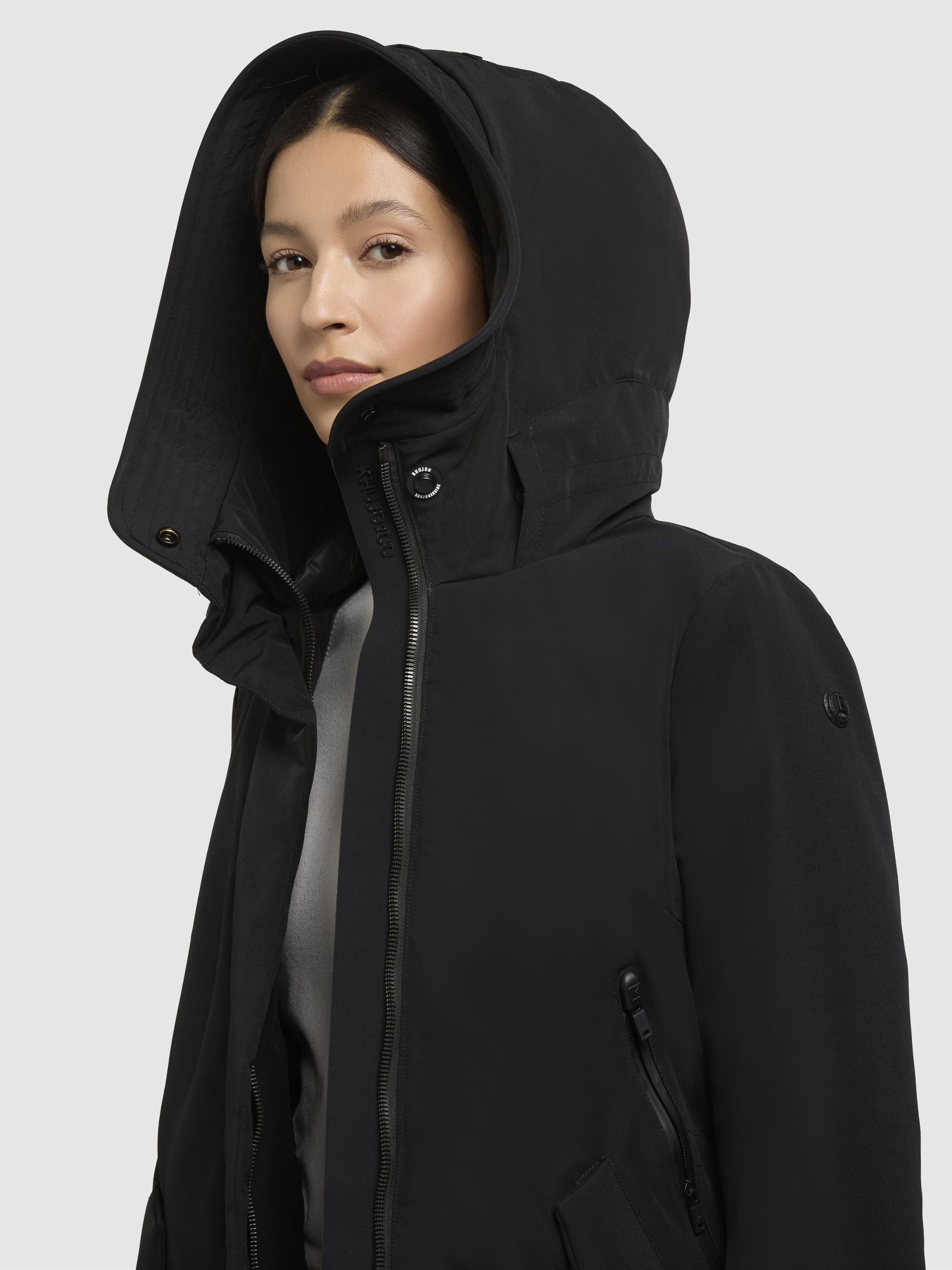 khujo-mantel-charlyn5-schwarz-kurzmantel-winterjacke-damen-mit-kapuze image 7