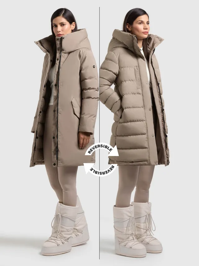 khujo-wende-mantel-protea-greige-reversible-parka image 1