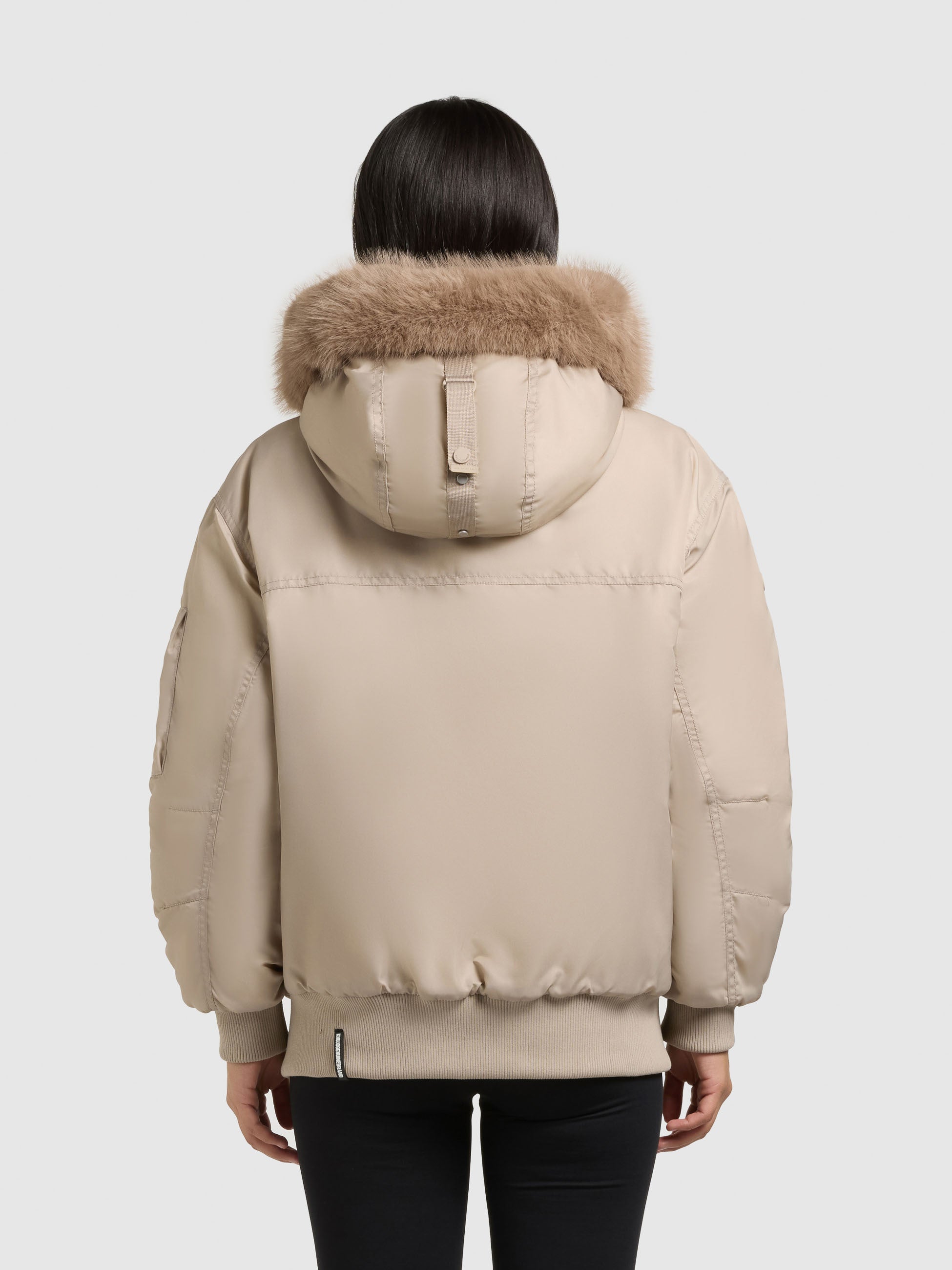 khujo-jacke-cela-light-beige-damen-bomberjacke-mit-kapuze-2 image 3