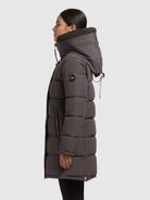khujo-coat-kelsi-graphite-gray-kurzer-wattierter-steppmantel image 5