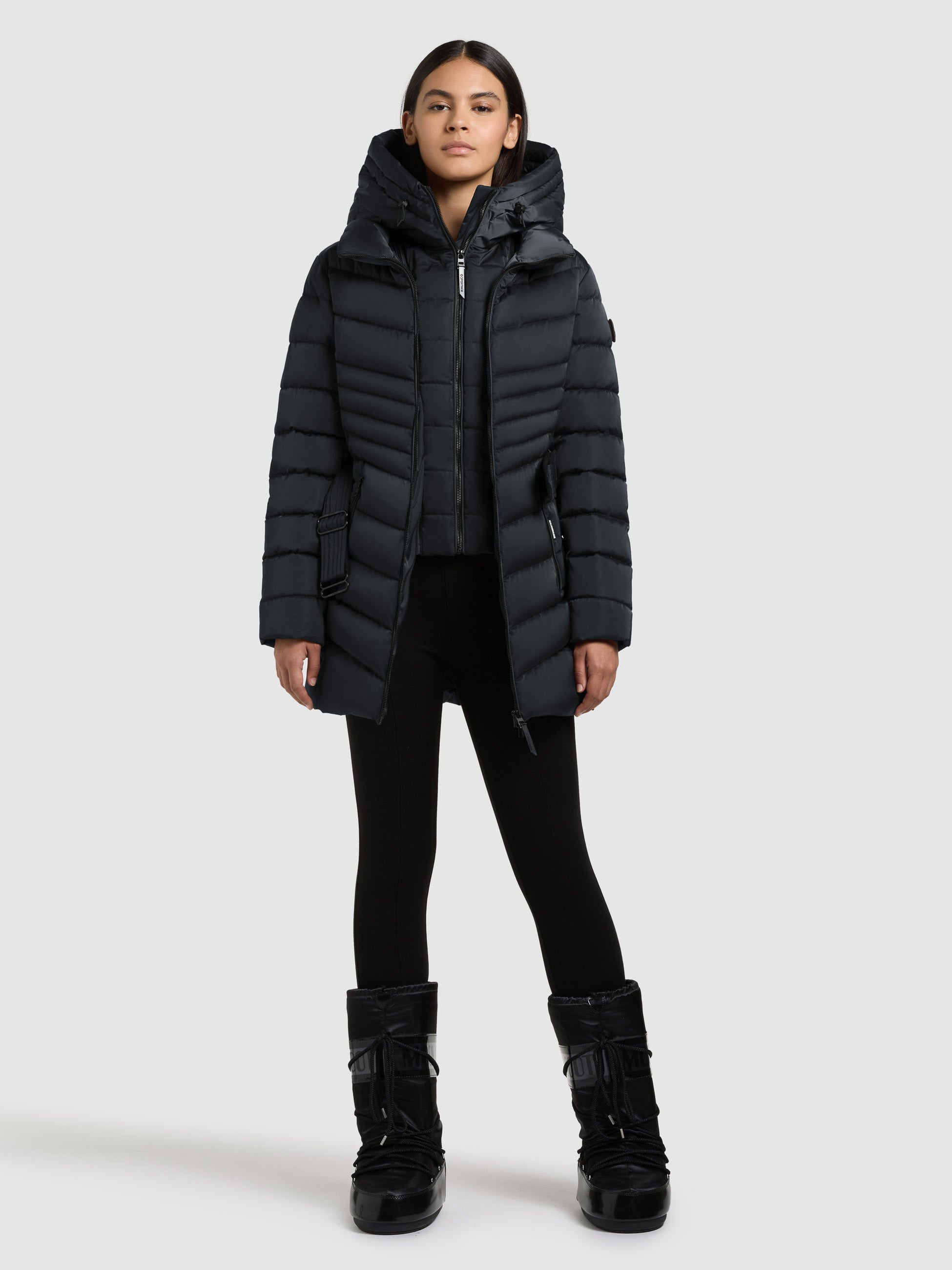 khujo-jacke-kina-obrage-grey-steppjacke-mit-einsatz-und-g-rtel-damen image 2