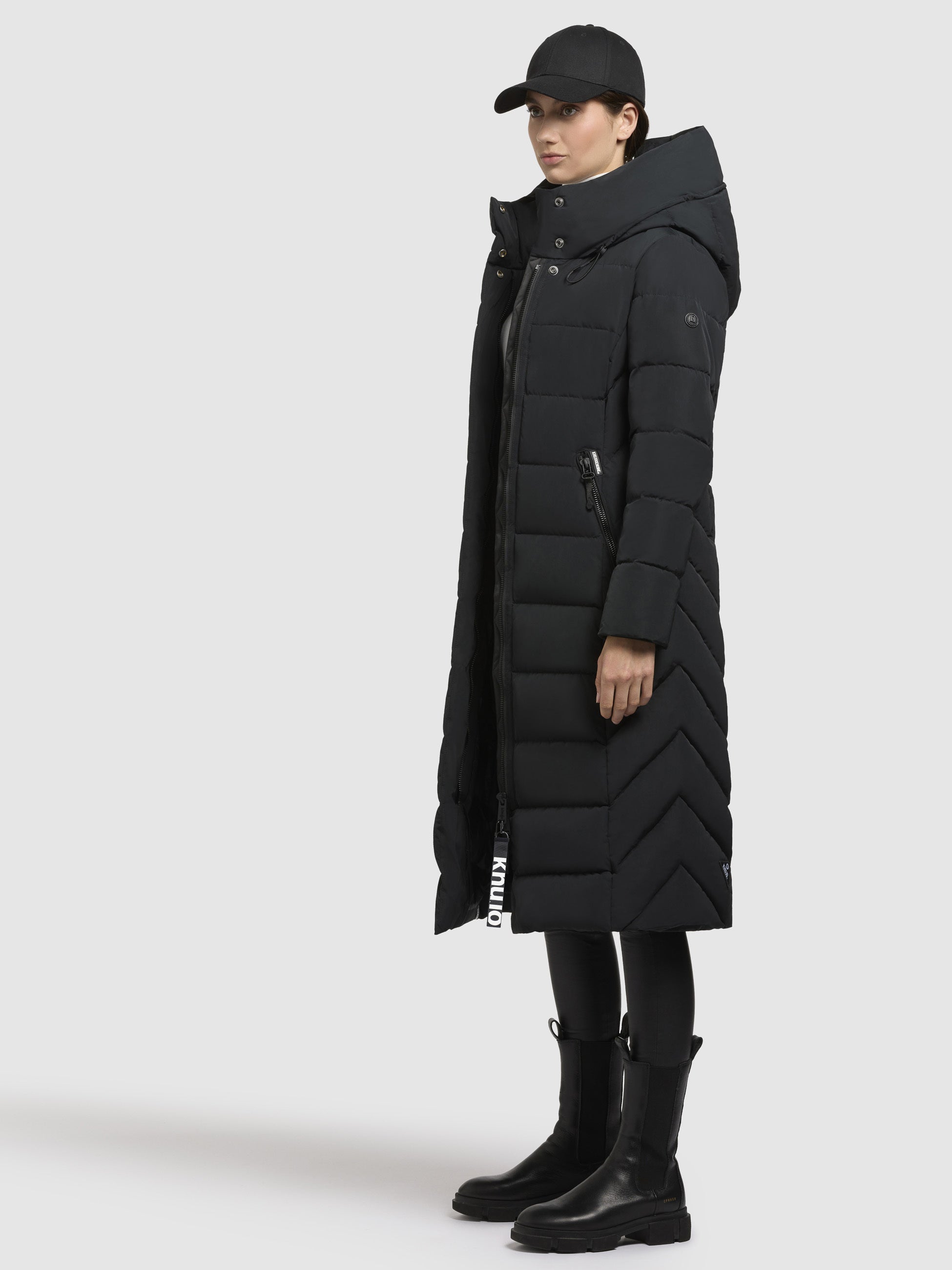 khujo-mantel-sensy-dunkelgrau-steppmantel-wadenlang-damen-regular-fit image 2