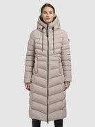 khujo-ingram4-mantel-hellbeige-damen-steppmantel-tailliert-knielang image 4