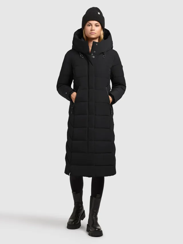 khujo-mantel-sensy-black-damen-winter-steppmantel-wadenlang-regular-fit image 1