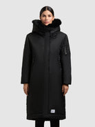 khujo-coat-oliva-bomber-black-wintermantel-loose-fit-bomber-look image 4