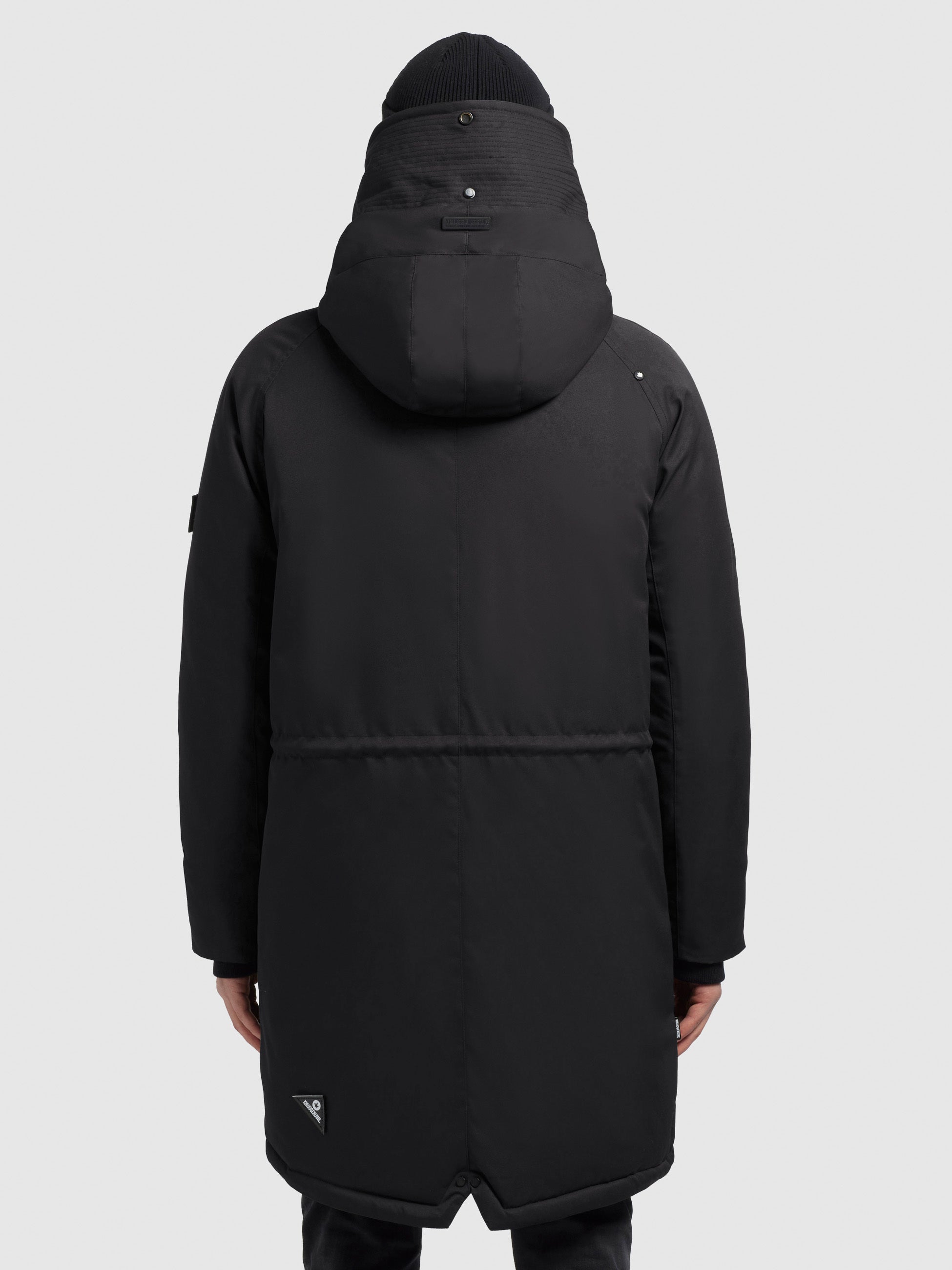 khujo-mantel-hant-black-leicht-wattierter-kurzmantel-mit-kapuze image 3