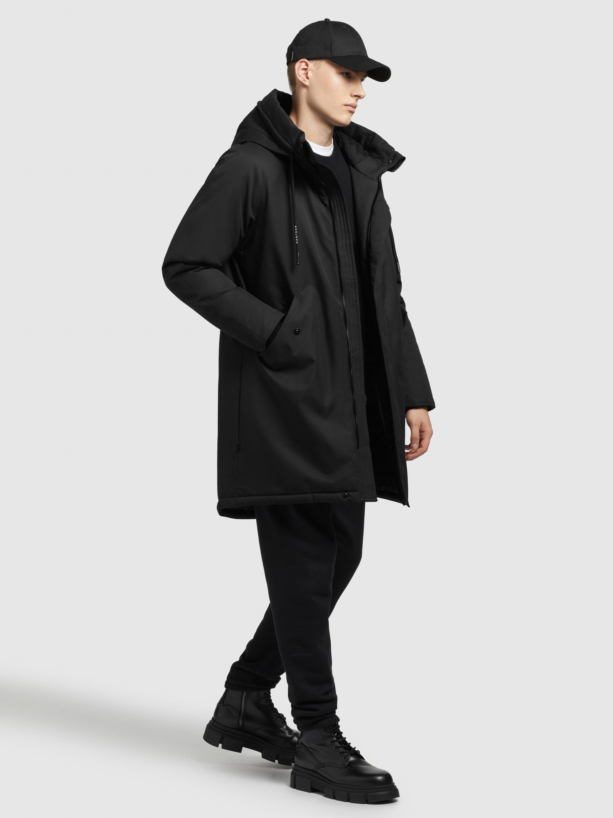 khujo-wintermantel-tandem-schwarz-parka-loose-fit image 6