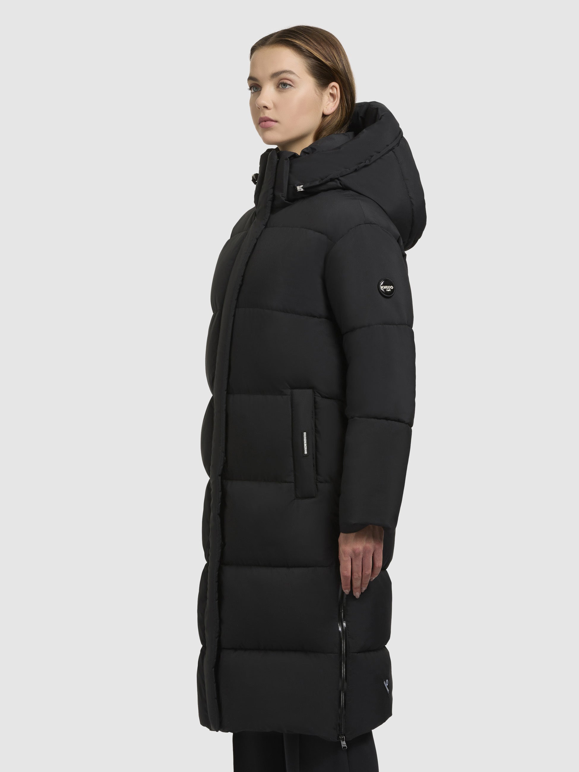 khujo-mantel-rachel-matt-schwarz-damen-steppmantel-knielang-regular-fit image 5