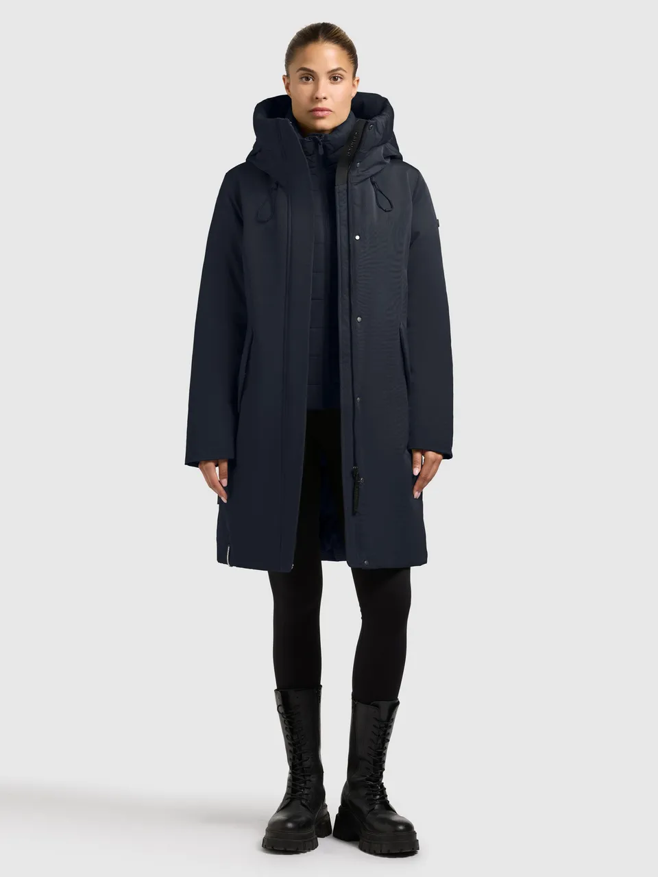 khujo-mantel-wedelia-with-inner-jacket-port-blue-kurzmantel-2in1-damen image 1