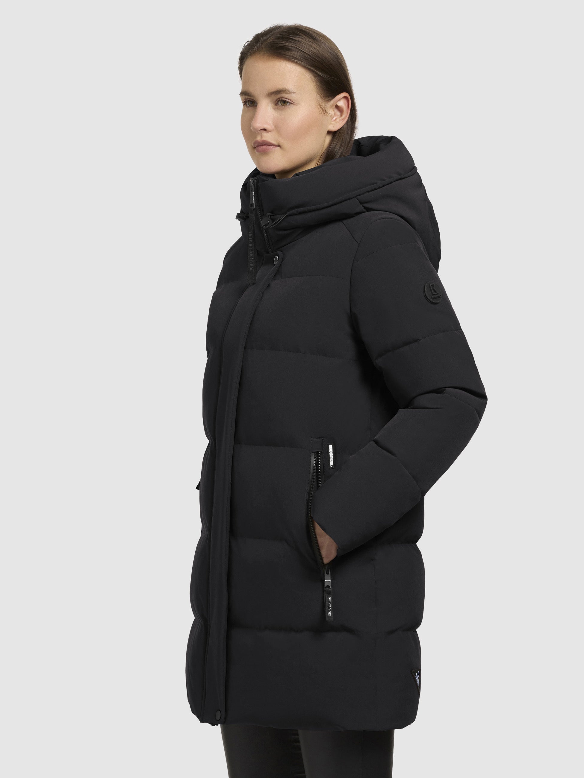 khujo-mantel-lola-damen-steppmantel-schwarz-warm-wattiert-mit-kapuze image 5