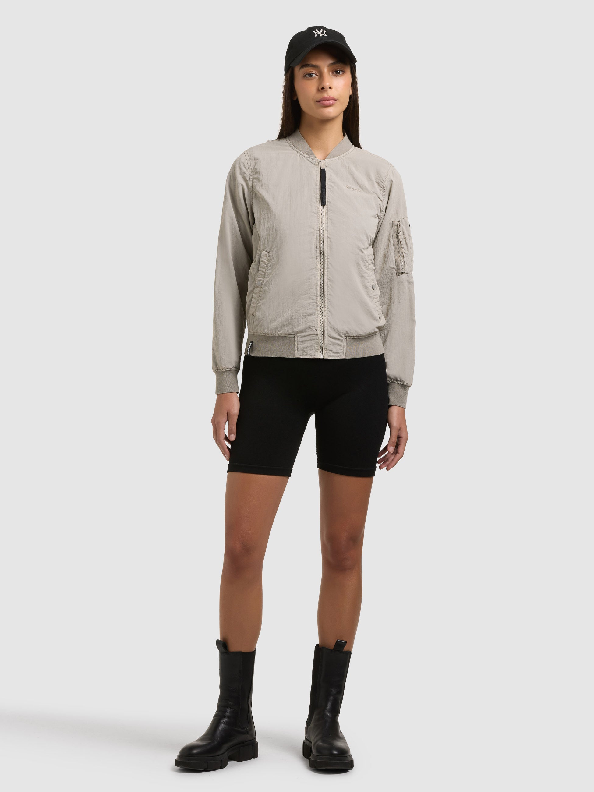 khujo-denz-bomberjacke-damen-bone-beige image 2