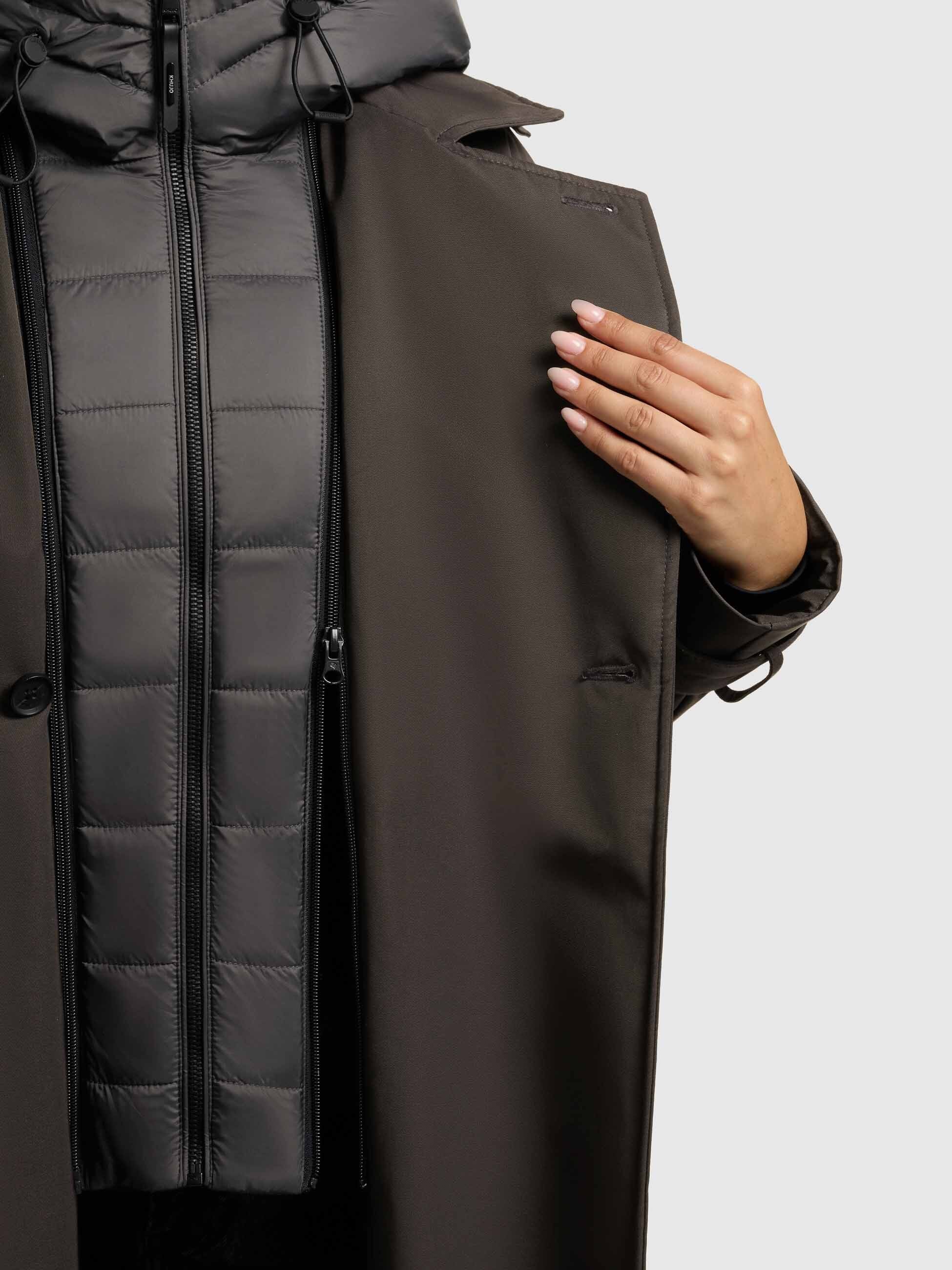 khujo-mantel-elena2-graphite-grey-trenchcoat-wintermantel-knielang-mit-g-rtel image 8