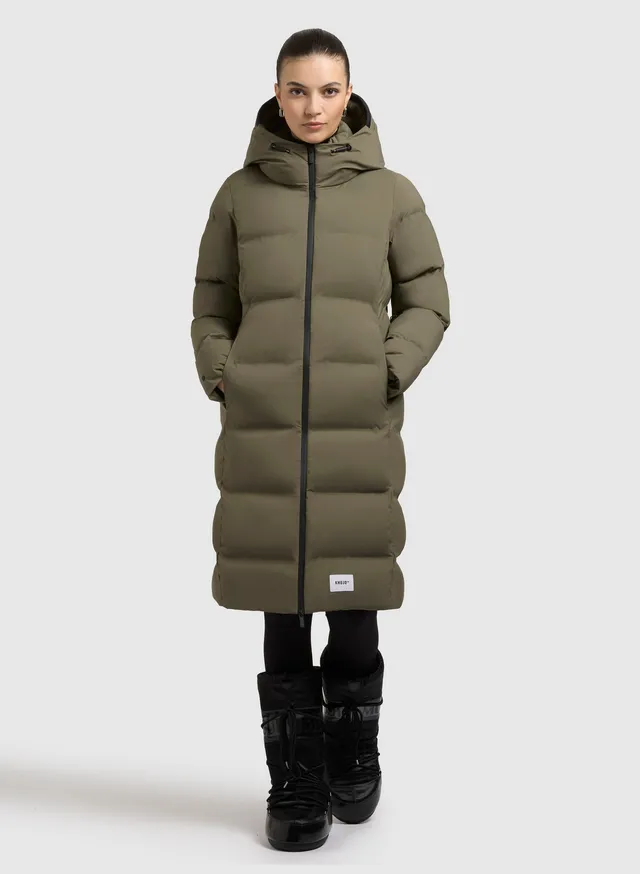 khujo-coat-finnie3-light-moss-green-damen-steppmantel image 1