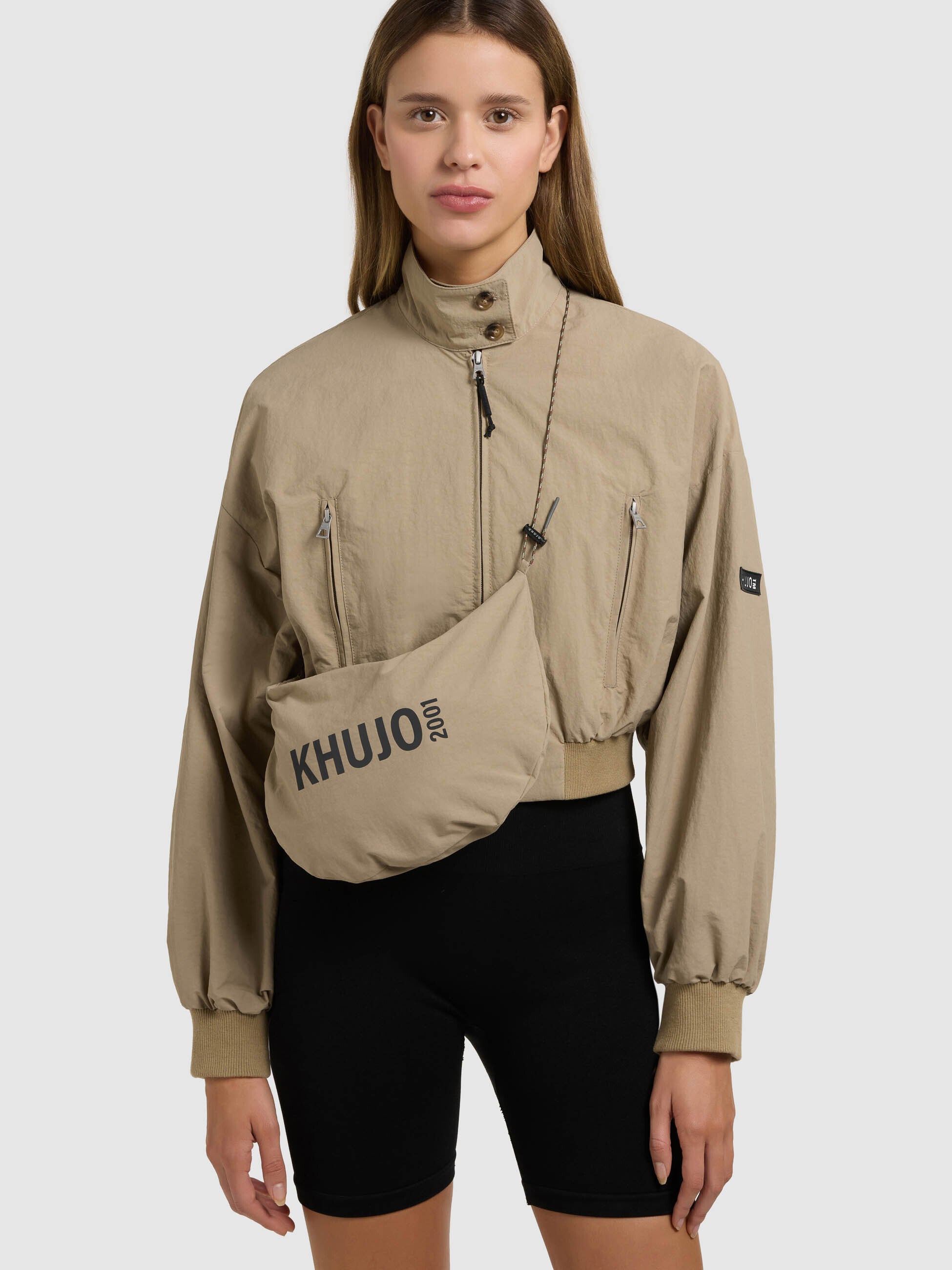 khujo-jacke-marta-with-bag-beige-kurzer-damen-blouson-mit-tasche image 8