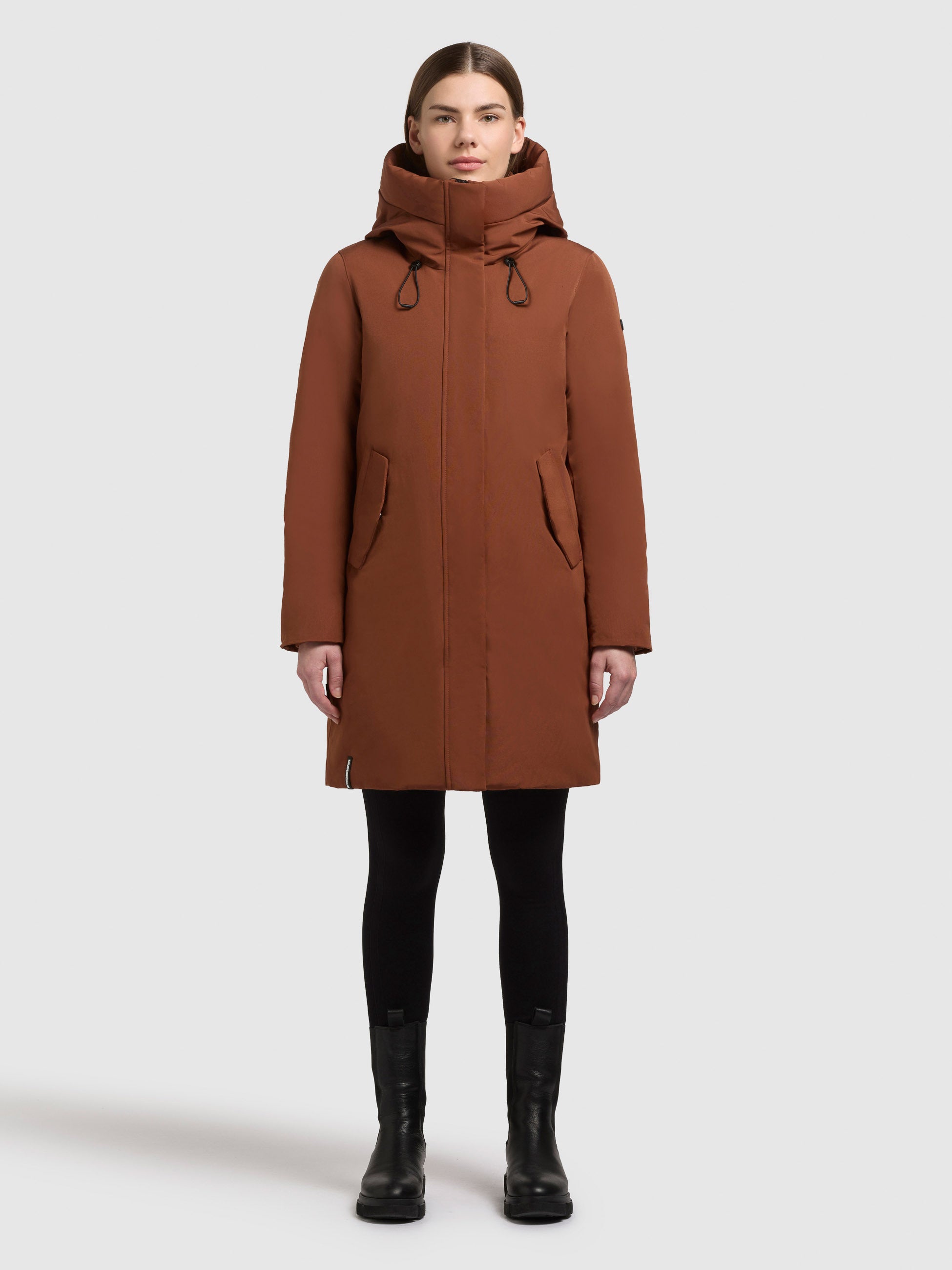 khujo-mantel-wedelia-with-inner-jacket-damen-kurzmantel-russet-brown image 1