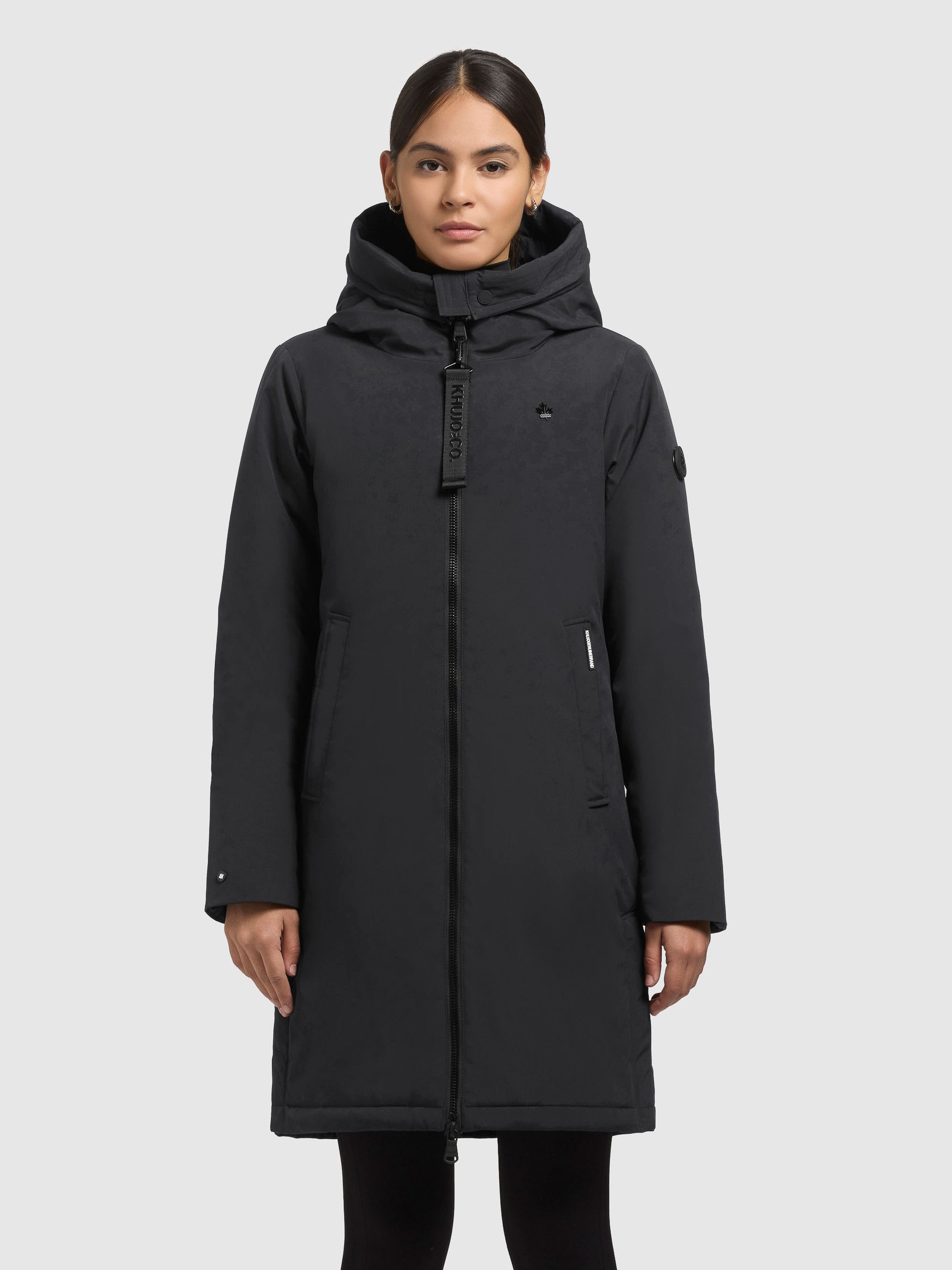khujo-mantel-yaak4-obrage-grey-kurzmantel-wattiert-damen-slim-fit image 4