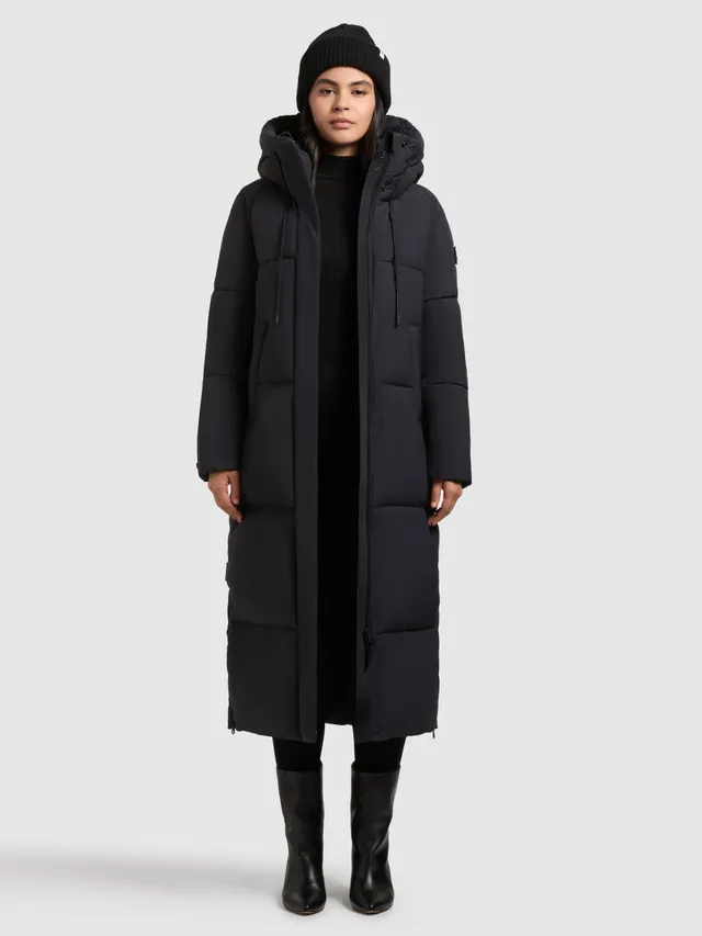 khujo-mantel-lumra2-black-damen-steppmantel-wadenlang-regular-fit image 1