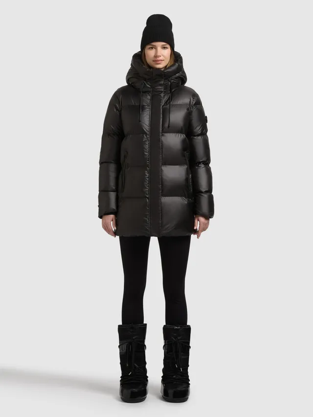 khujo-drown-steppjacke-damen-winterjacke-shiny-black image 1