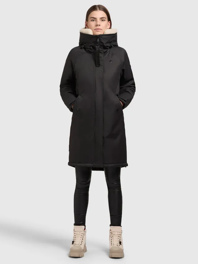 khujo-coat-semie2-dark-gray-leichter-stepp-kurzmantel-mit-teddy-kapuze-f-r-damen image 1
