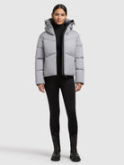 khujo-jacket-milly-bliss-melange-gray-kurze-damen-steppjacke image 6