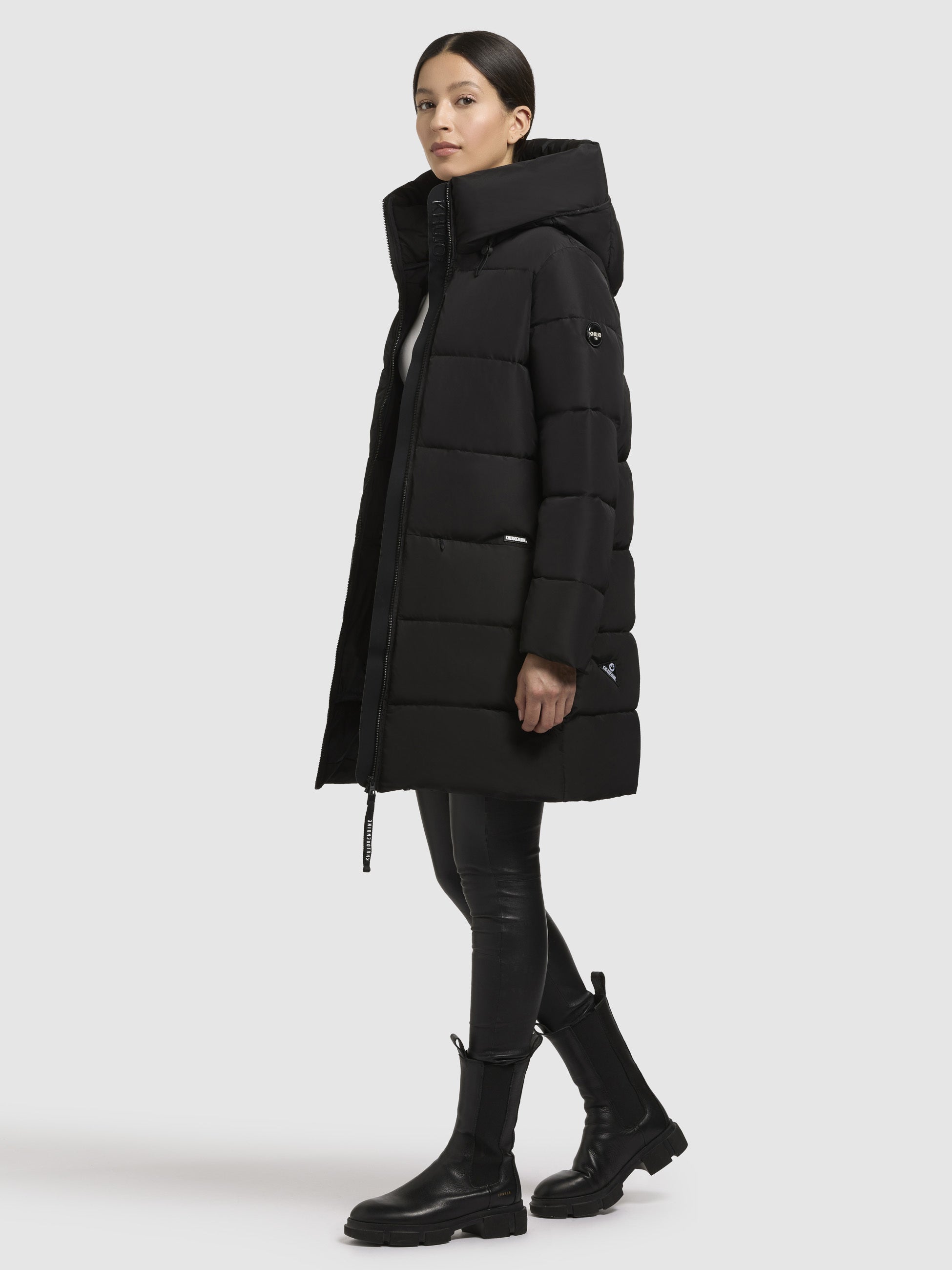khujo-mantel-phia-schwarz-warmer-loose-fit-wintermantel-damen image 2