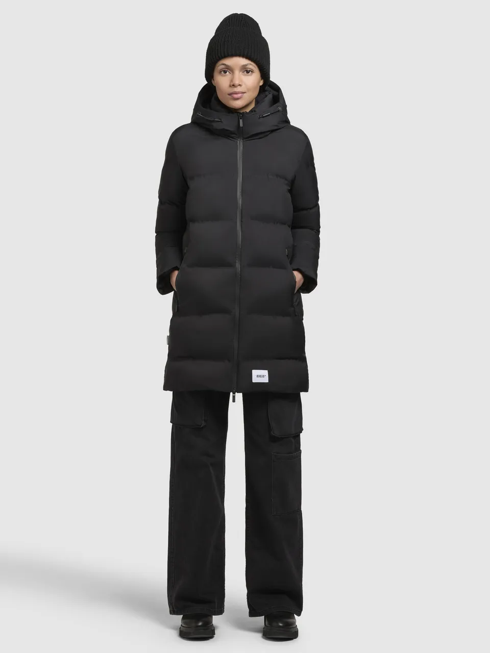 khujo-mantel-dido3-schwarz-steppjacke-wintermantel-regular-fit image 1