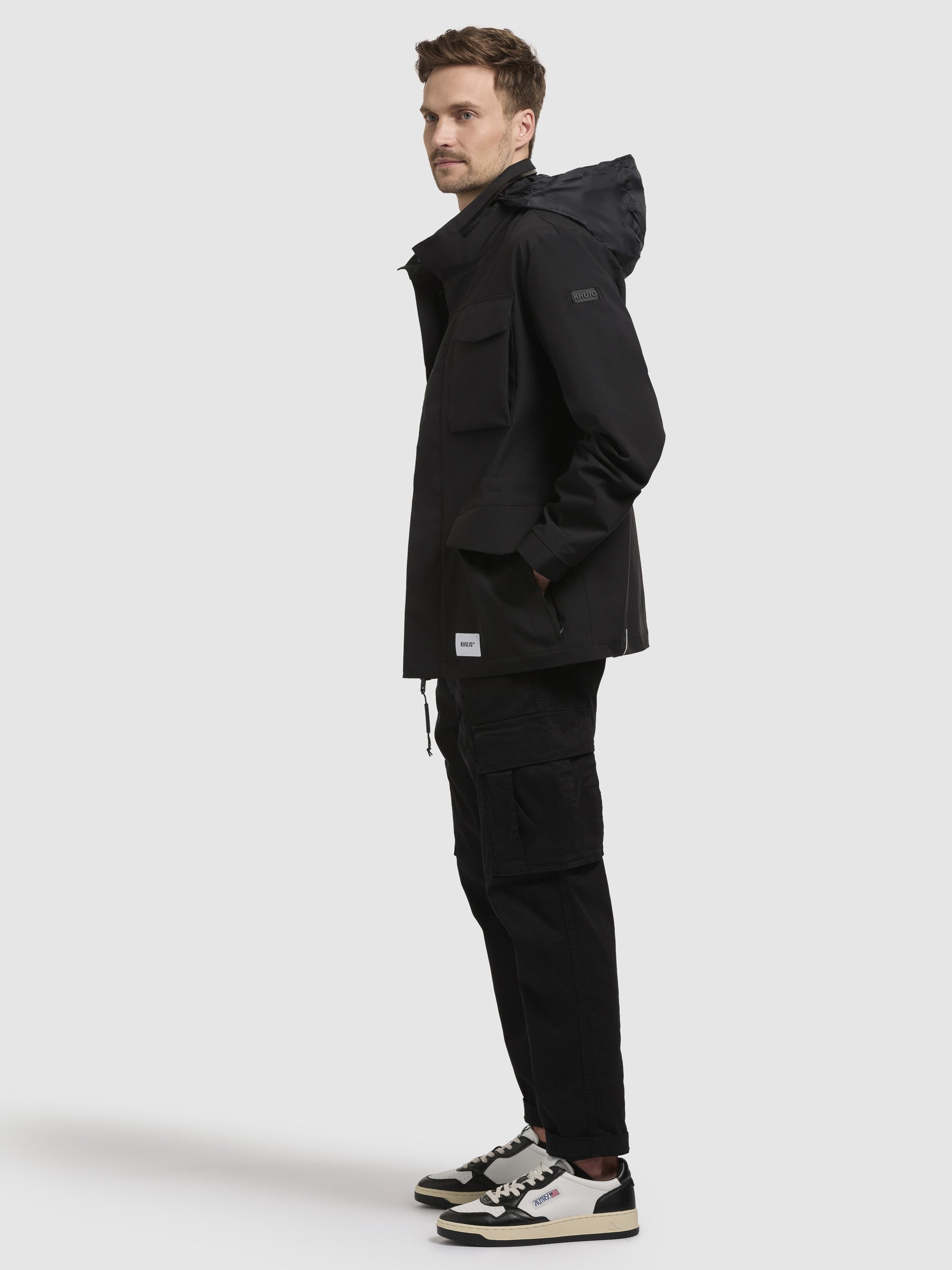 khujo-jacke-arlo-schwarz-cargojacke-fieldjacket-h-ftlang image 2