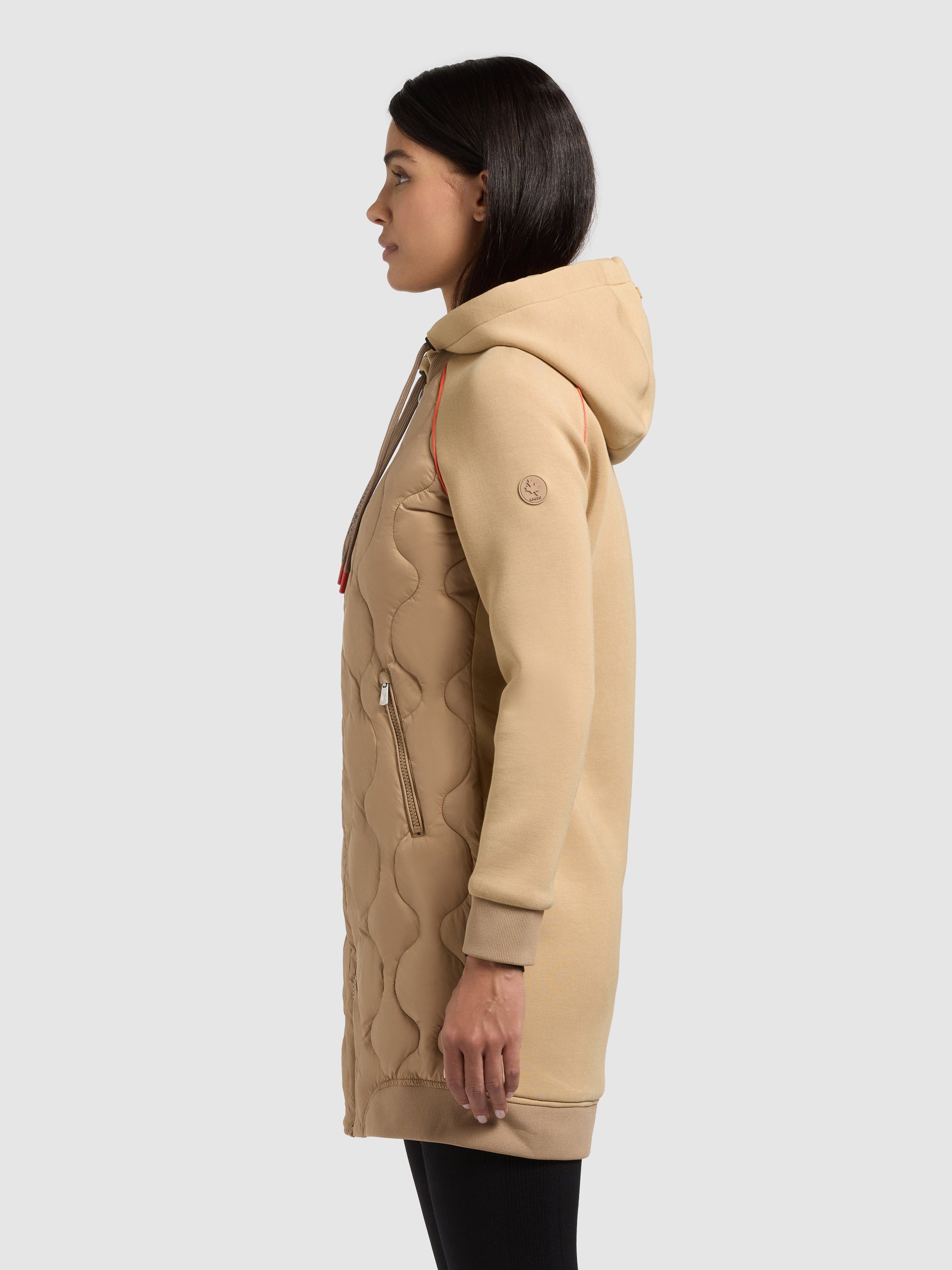 khujo-mantel-nora-dark-camel-damen-steppmantel-im-materialmix image 5
