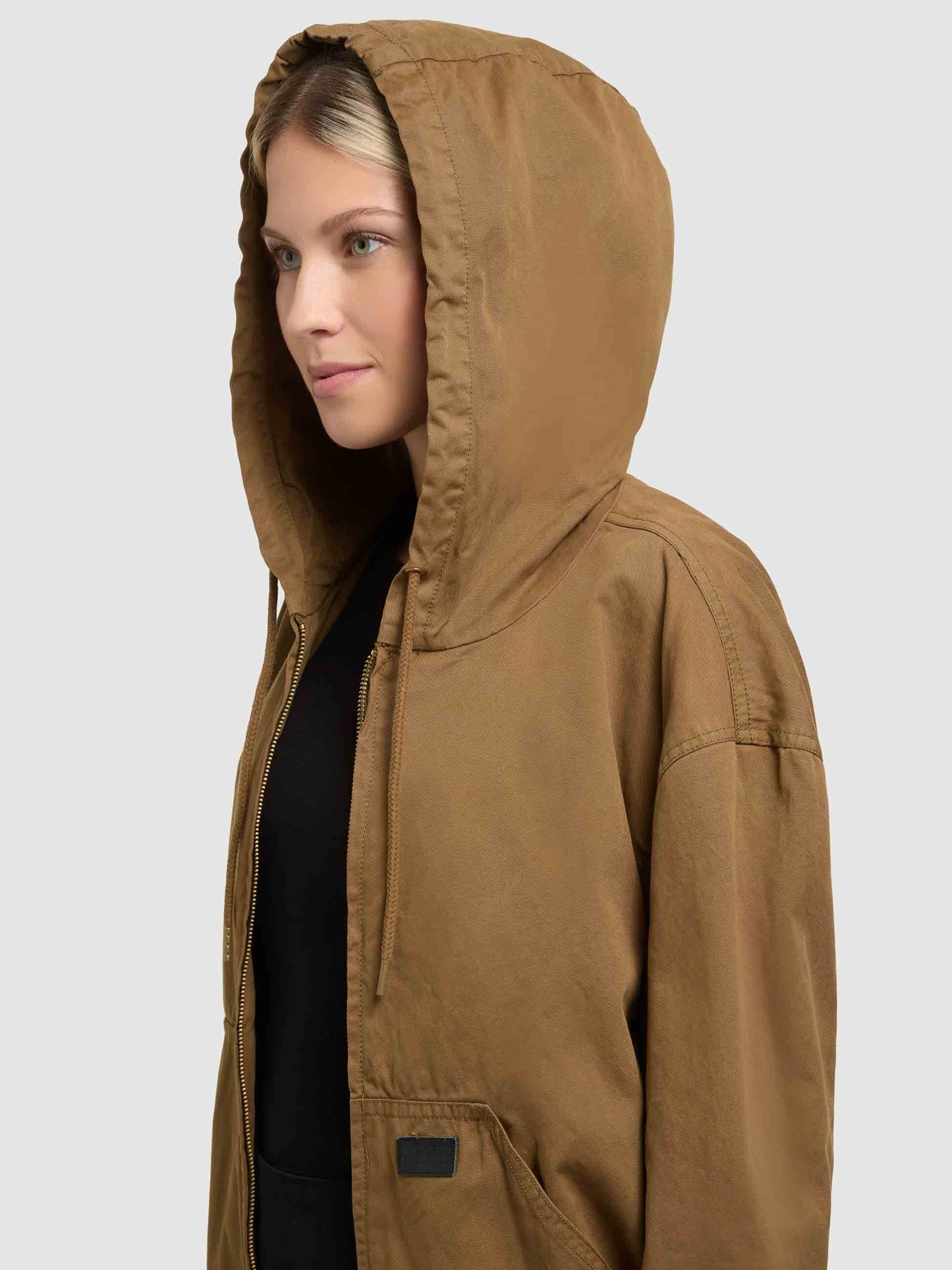khujo-judy-damen-blousonjacke-canary-green-hoodie-jacke-aus-baumwoll-twill image 7