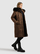 khujo-jilla-damen-wintermantel-copper-brown image 6