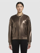 khujo-jacke-aneo-braun-metallic-damen-bomberjacke-loose-fit image 4
