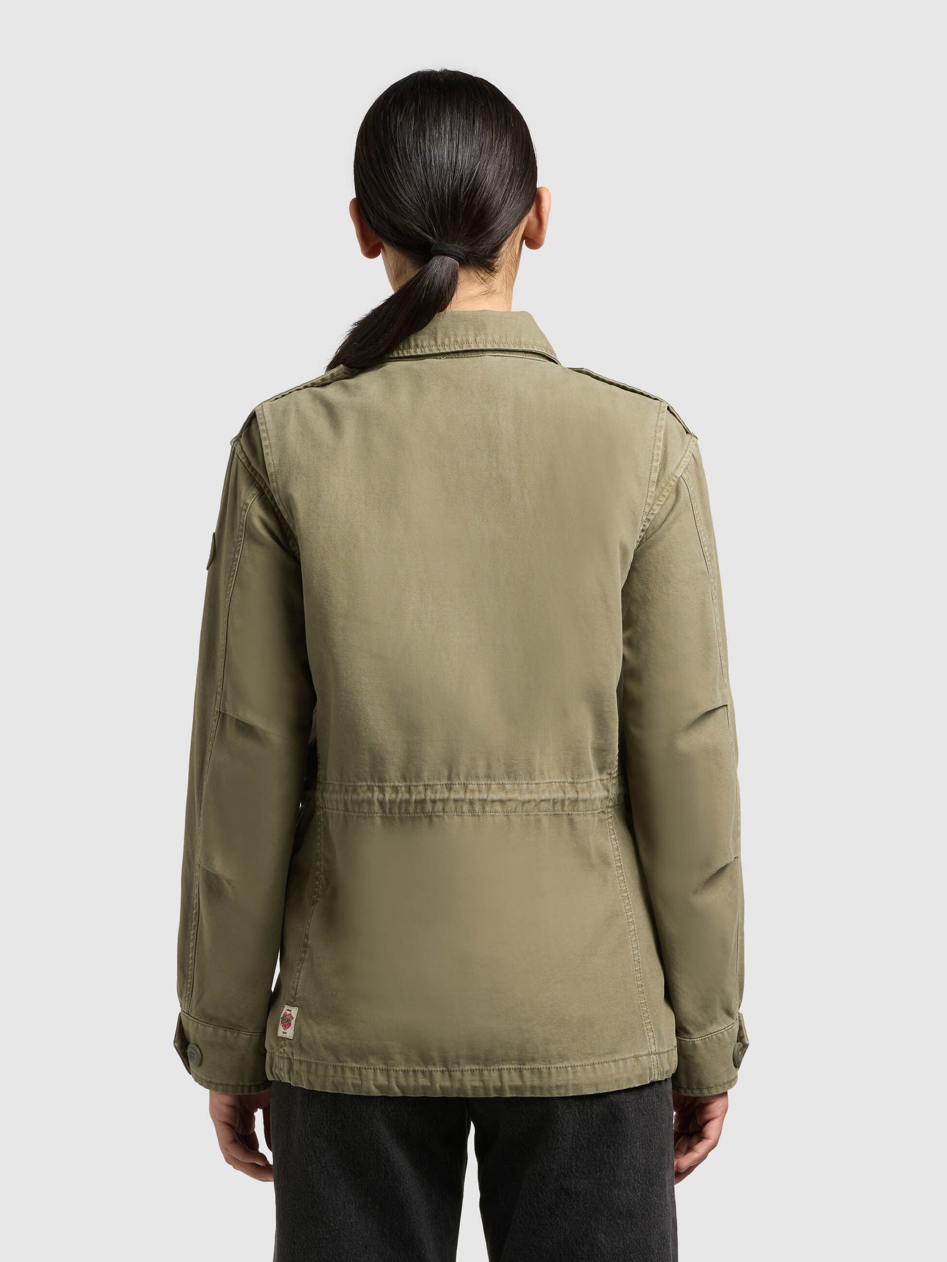 khujo-jacke-buni-olive-damen-fieldjacket-aus-baumwoll-twill image 3
