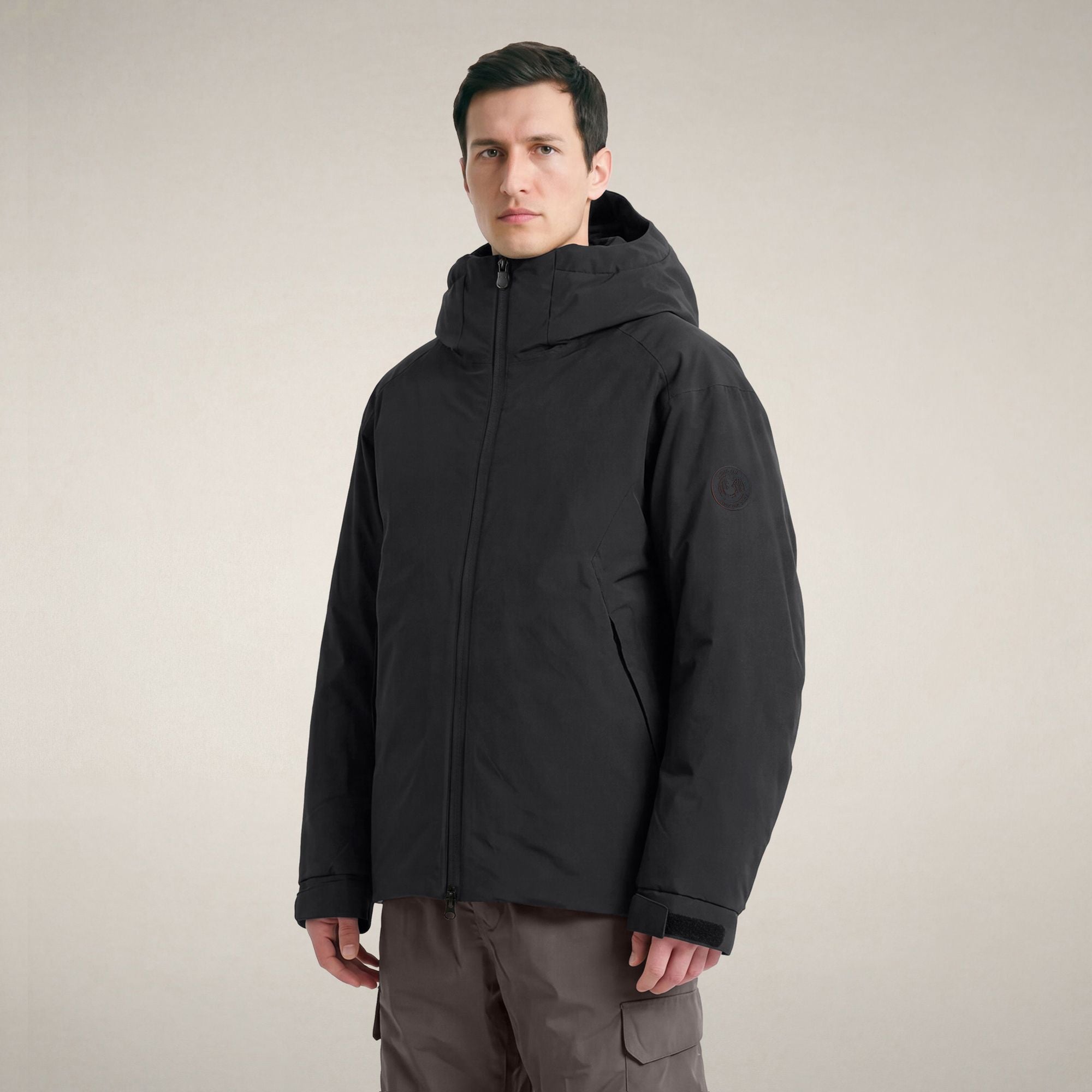 save-the-duck-xavier-herren-winterjacke-schwarz-mit-kapuze image 5