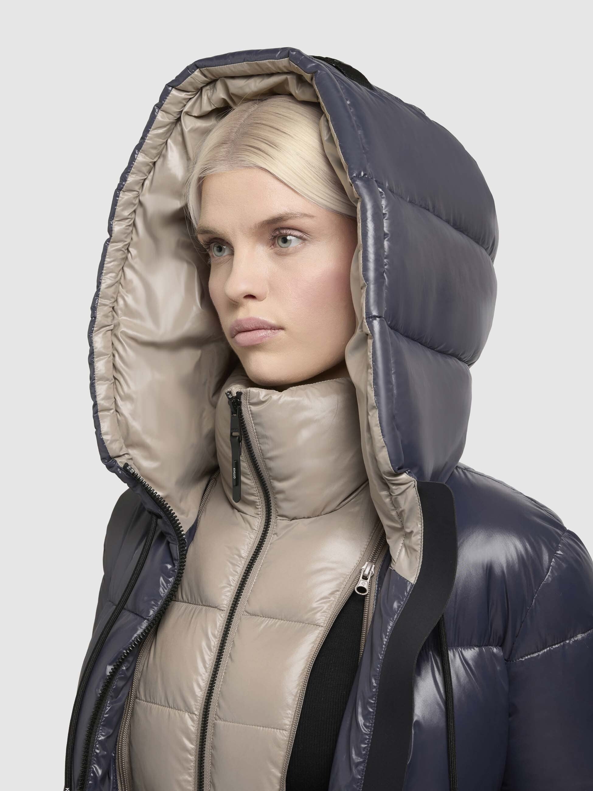 khujo-jacke-grana-dunkelblau-gl-nzende-damen-steppjacke-regular-fit image 7