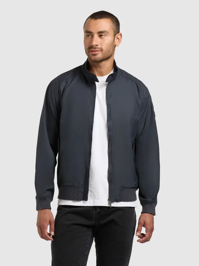 khujo-blousonjacke-nabo-oxford-blue-gewachste-baumwolljacke-mit-cordkragen image 1