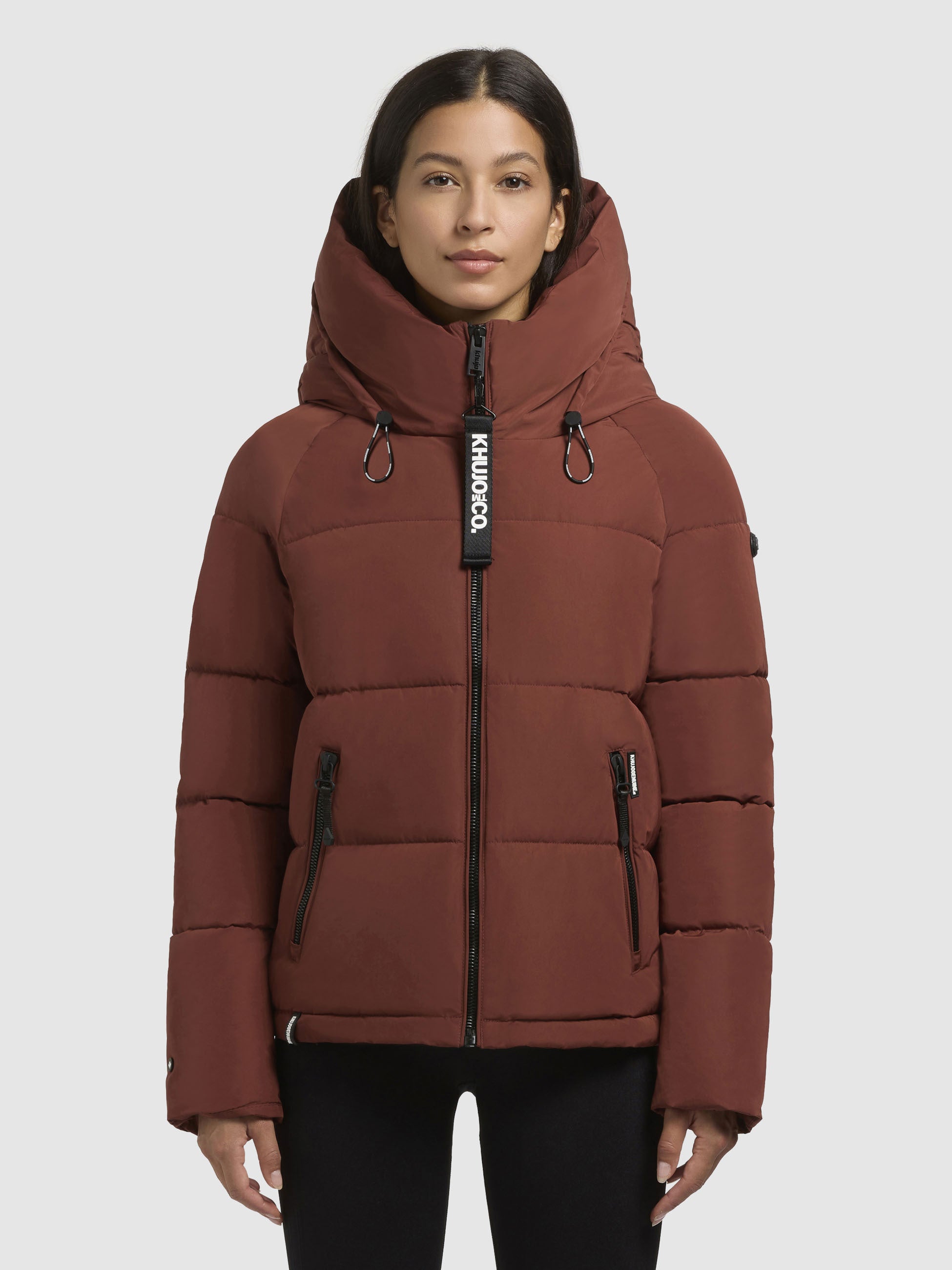 khujo-jacke-sume-dunkelrot-steppjacke-loose-fit-h-ftlang-mit-kapuze image 4