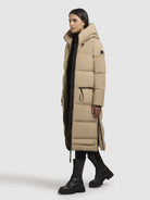 khujo-coat-aroma-damen-steppmantel-in-sand image 2