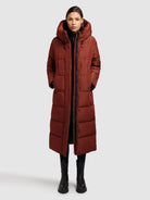 khujo-coat-soulani4-dark-red-damen-steppmantel-lang image 6