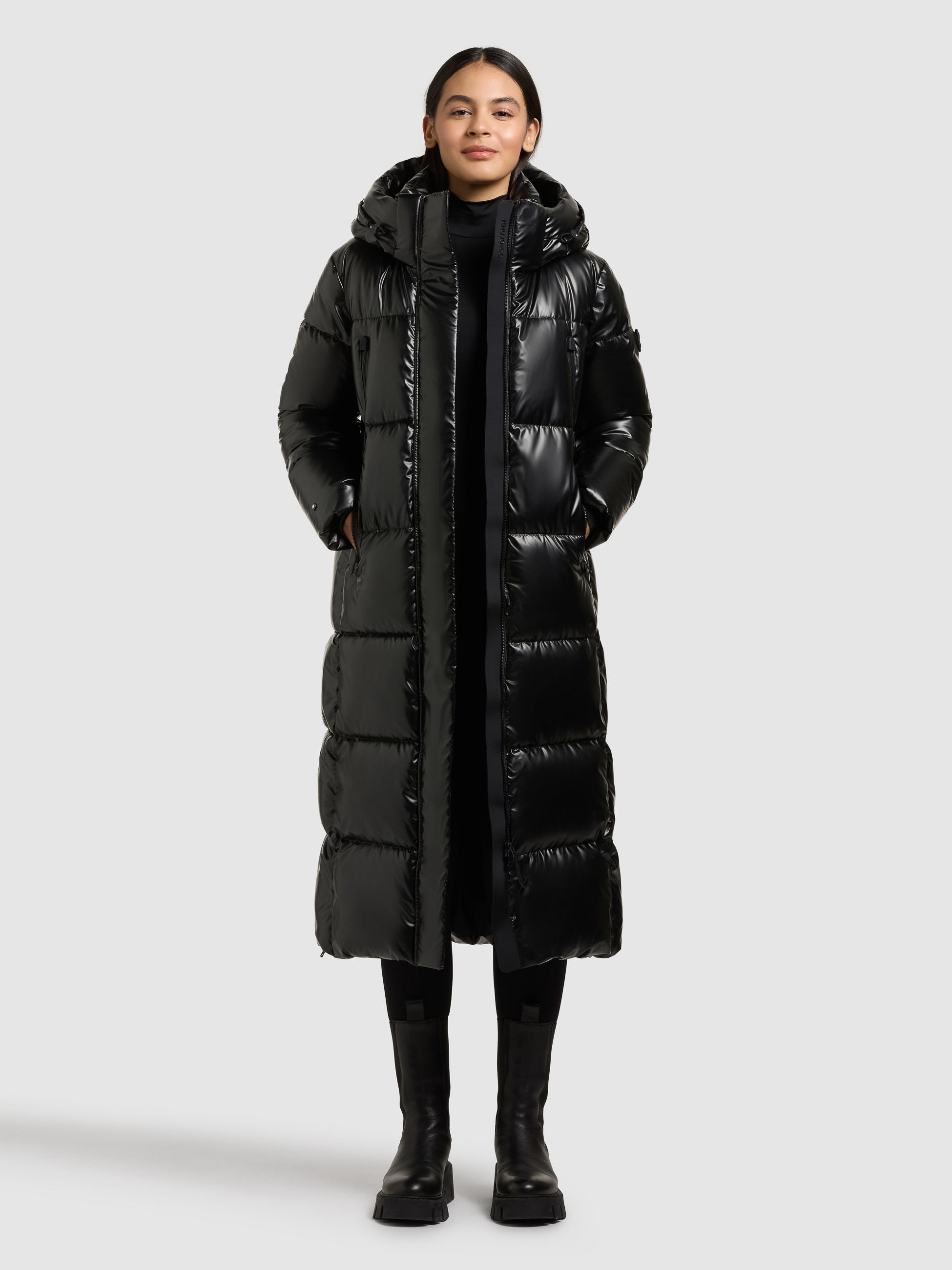 khujo-coat-rubina2-shiny-black-steppmantel-mit-kapuze-f-r-damen image 1